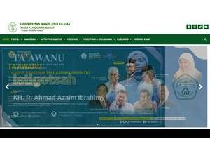 Universitas Nahdlatul Ulama Nusa Tenggara Barat's official website homepage screenshot