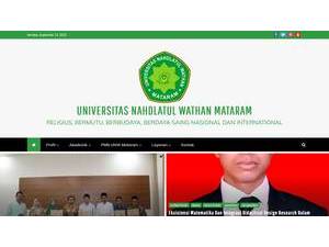 Universitas Nahdlatul Wathan's official website homepage screenshot