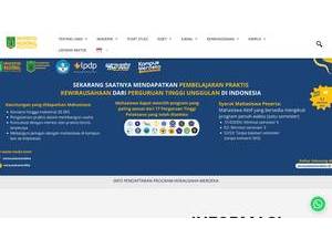 Universitas Nasional's official website homepage screenshot
