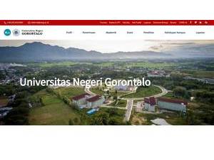 Universitas Negeri Gorontalo's official website homepage screenshot