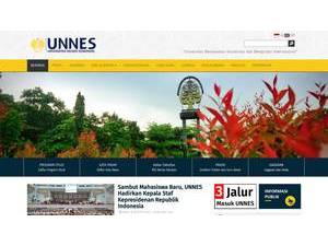 Universitas Negeri Semarang's official website homepage screenshot