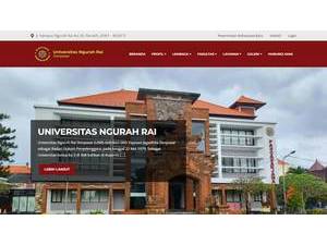 Universitas Ngurah Rai's official website homepage screenshot