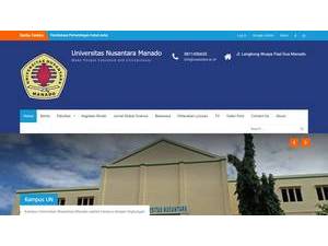 Universitas Nusantara Manado's official website homepage screenshot