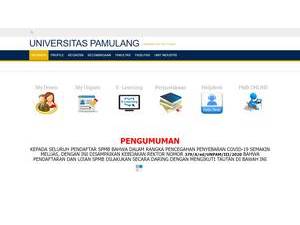 Universitas Pamulang's official website homepage screenshot