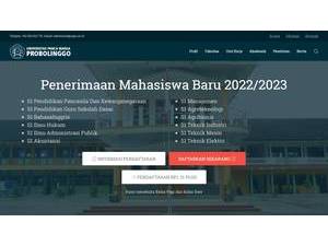 Universitas Panca Marga's official website homepage screenshot