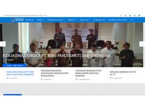 Universitas Panji Sakti's official website homepage screenshot