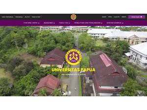 Universitas Papua's official website homepage screenshot