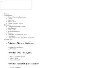 Universitas Paramadina's official website homepage screenshot