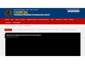 Universitas Pendidikan Muhammadiyah Sorong's official website homepage screenshot