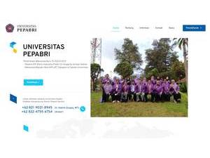 Universitas Pepabri Makassar's official website homepage screenshot