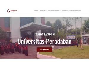 Universitas Peradaban Bumiayu's official website homepage screenshot