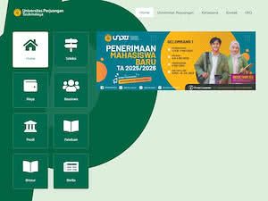 Universitas Perjuangan Tasikmalaya's official website homepage screenshot