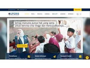 Universitas PGRI Semarang's official website homepage screenshot