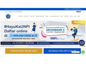 Universitas Putra Indonesia's official website homepage screenshot