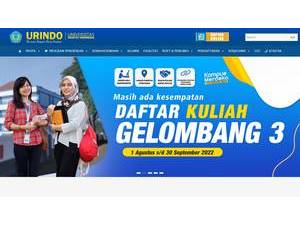 Universitas Respati Indonesia's official website homepage screenshot