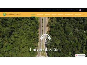 Universitas Riau's official website homepage screenshot
