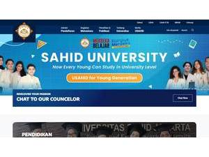 Universitas Sahid's official website homepage screenshot