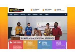 Universitas Sains dan Teknologi Jayapura's official website homepage screenshot