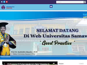 Universitas Samawa's official website homepage screenshot