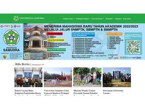 Universitas Samudra Langsa's official website homepage screenshot