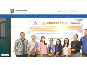 Universitas San Pedro's official website homepage screenshot