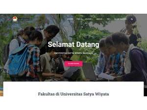 Universitas Satya Wiyata Mandala's official website homepage screenshot