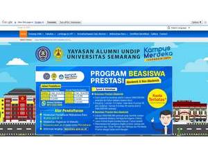 Universitas Semarang's official website homepage screenshot