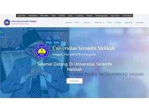 Universitas Serambi Mekkah's official website homepage screenshot