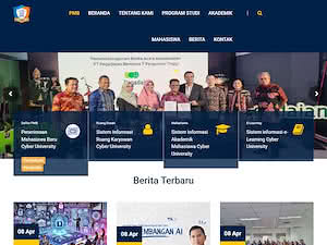 Universitas Siber Indonesia's official website homepage screenshot