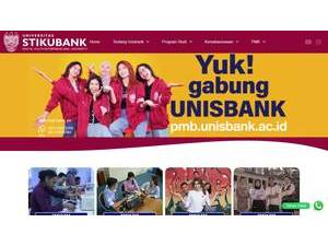 Universitas Stikubank's official website homepage screenshot
