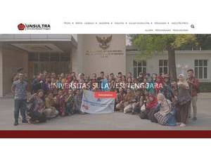 Universitas Sulawesi Tenggara's official website homepage screenshot