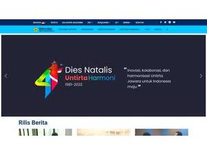 Universitas Sultan Ageng Tirtayasa's official website homepage screenshot