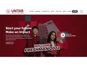 Universitas Tarumanagara's official website homepage screenshot
