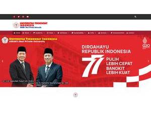 Universitas Teknokrat Indonesia's official website homepage screenshot
