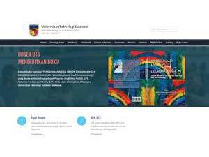 Universitas Teknologi Sulawesi's official website homepage screenshot