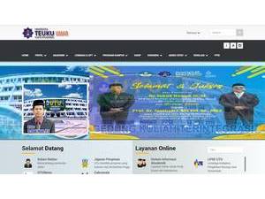 Universitas Teuku Umar's official website homepage screenshot
