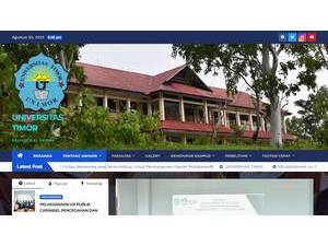 Universitas Timor's official website homepage screenshot
