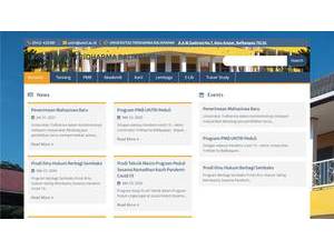 Universitas Tridharma Balikpapan's official website homepage screenshot
