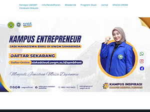 Universitas Widya Gama Mahakam Samarinda's official website homepage screenshot