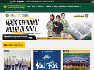 Universitas Widya Mataram's official website homepage screenshot