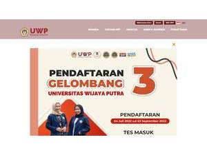 Universitas Wijaya Putra's official website homepage screenshot