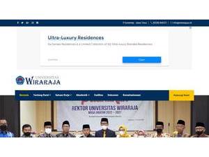 Universitas Wiraraja's official website homepage screenshot