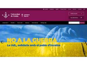 Universitat de Lleida's official website homepage screenshot