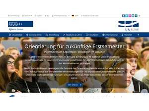 Universität Duisburg-Essen's official website homepage screenshot