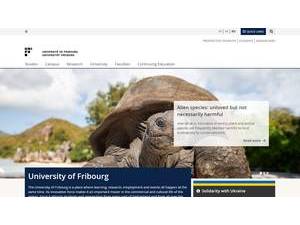 Universität Freiburg's official website homepage screenshot