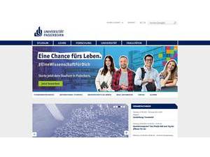 Universität Paderborn's official website homepage screenshot