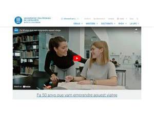 Universitat Politècnica de Catalunya's official website homepage screenshot