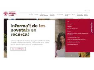 Universitat Ramon Llull's official website homepage screenshot
