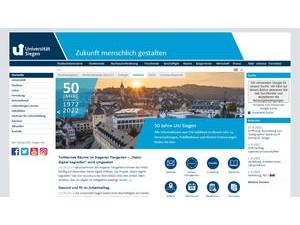 Universität Siegen's official website homepage screenshot