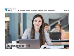 Universität Trier's official website homepage screenshot